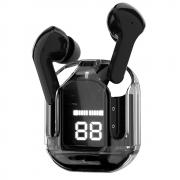 Безжични слушалки YOURZ-soulmate25, Със зареждащ кейс, Bluetooth V5.0, Удобни за спорт, Handsfree, микрофон, Черни