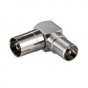 Конектор преход F-629+FEMALE,TV антенен женски към антенен