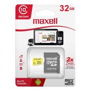 Карта Памет micro SDHC MAXELL с SD адаптер, 32 GB, Class 10