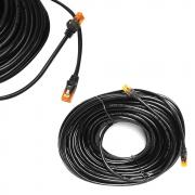 LAN Кабел UTP PATCH, с конектори RJ45, CAT6E, черен, 25 ме
